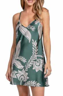 Strappy Open Back Satin Chemise