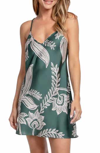 Strappy Open Back Satin Chemise