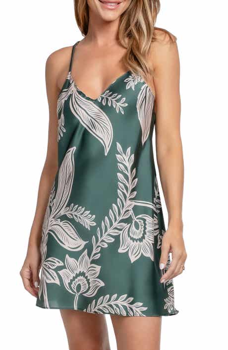 Strappy Open Back Satin Chemise