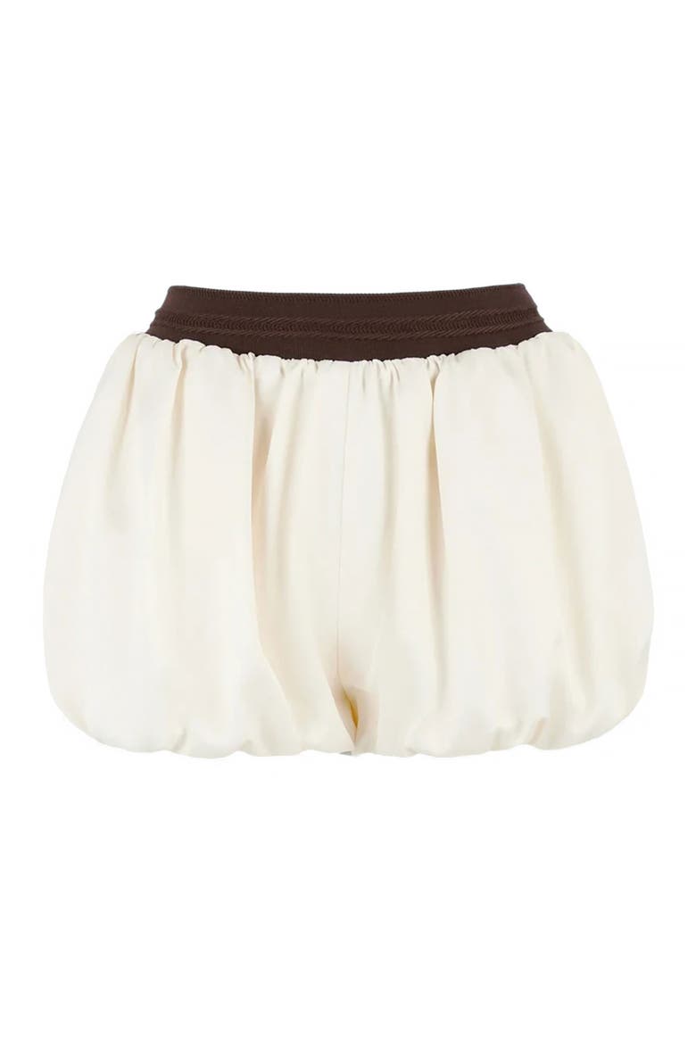 Zoe Satin Balloon Shorts, Alternate, color, Ivory