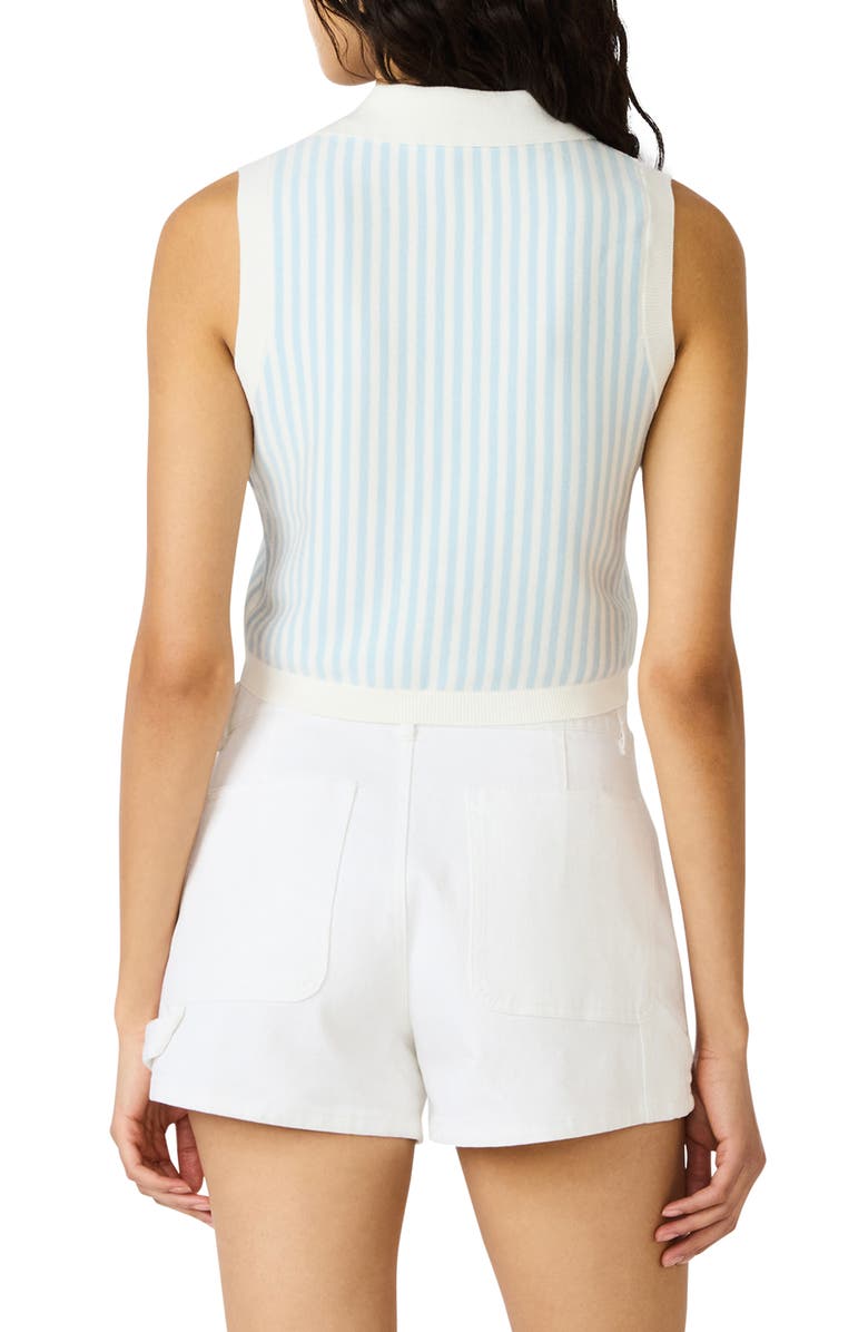 Steve Madden Amery Crop Polo Sweater Tank, Alternate, color, Sailor Blue