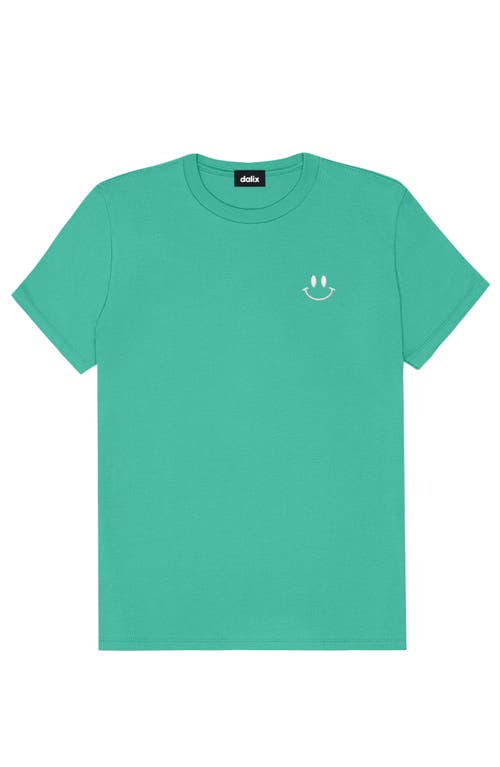 Dalix Smile Face Tee In Teal