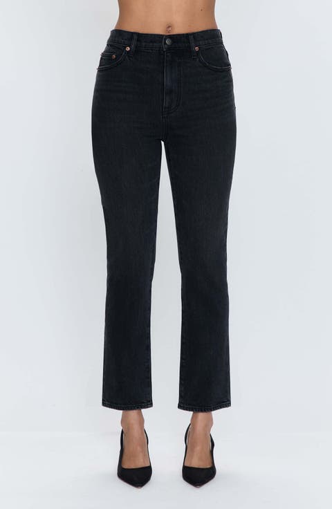 Bri High Waist Ankle Straight Leg Jeans