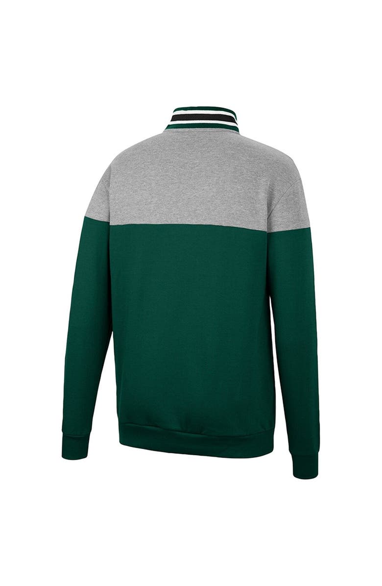 COLOSSEUM Men's Colosseum Green/Heather Gray Michigan State Spartans Be the Ball Quarter-Zip Top, Alternate, color, Green