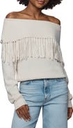 Splendid Simone Fringe Off the Shoulder Sweater