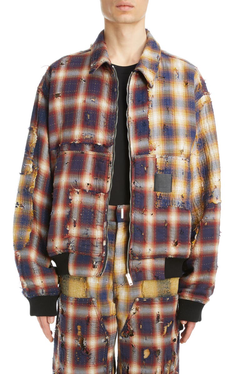 Givenchy Distressed Oversize Workwear Jacket, Main, color,