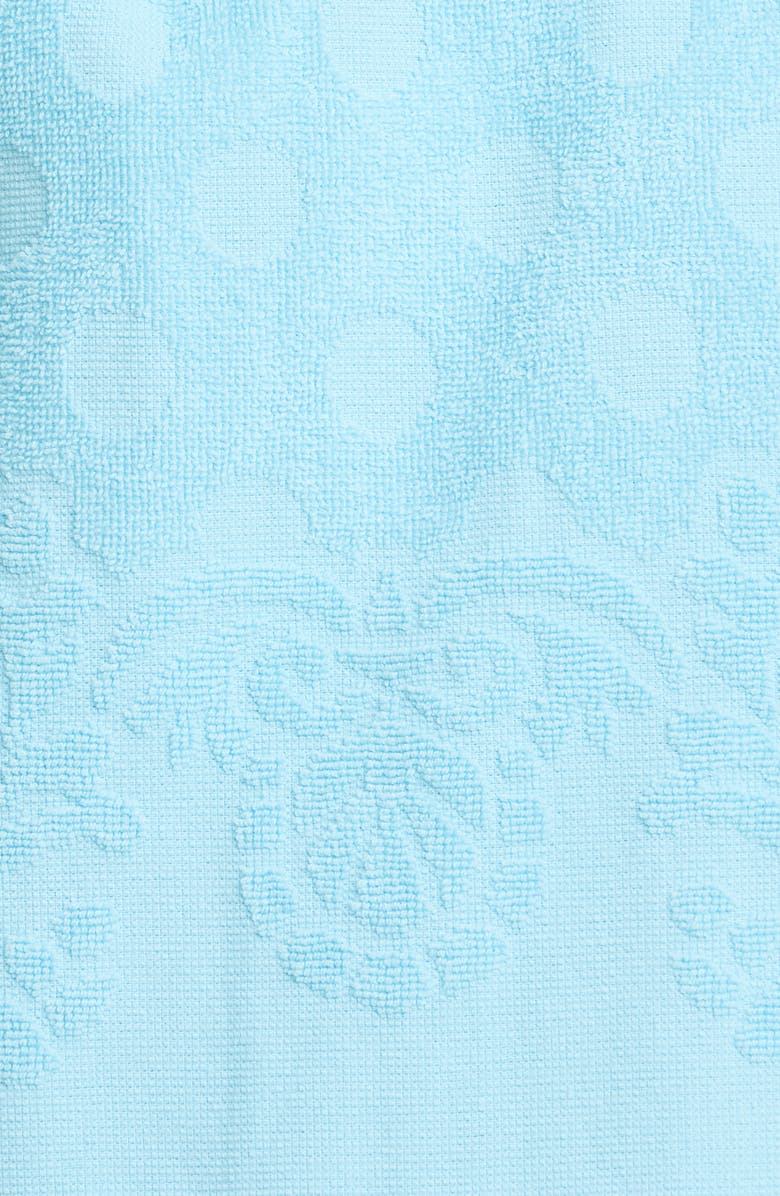 Versace Seashell Baroque Hooded Short Bath Robe, Alternate, color, 