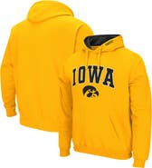 COLOSSEUM Men's Colosseum Gold Iowa Hawkeyes Arch & Logo 3.0 Pullover Hoodie