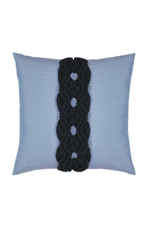 Palomar Handknotted Macrame Indoor & Outdoor Woven Accent Pillow