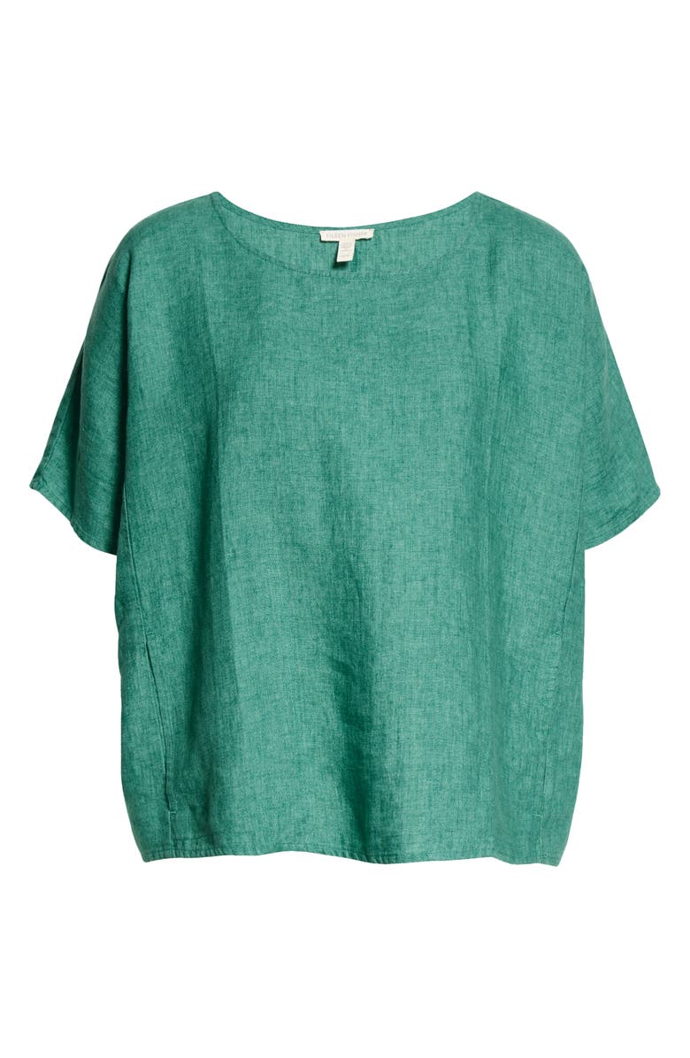 Eileen Fisher Organic Linen Boxy Top, Alternate, color, 