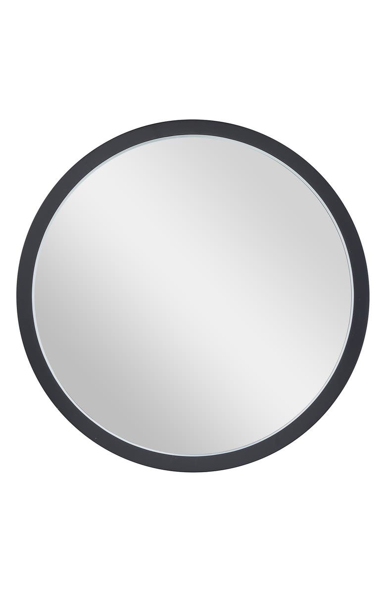 GINGER BIRCH STUDIO Black Contemporary Wall Mirror, Main, color,