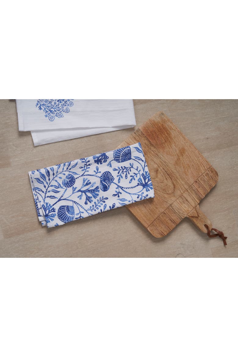 Blue Reef Kitchen and Bathroom Embroidered Hand Towel, Alternate, color, Blue