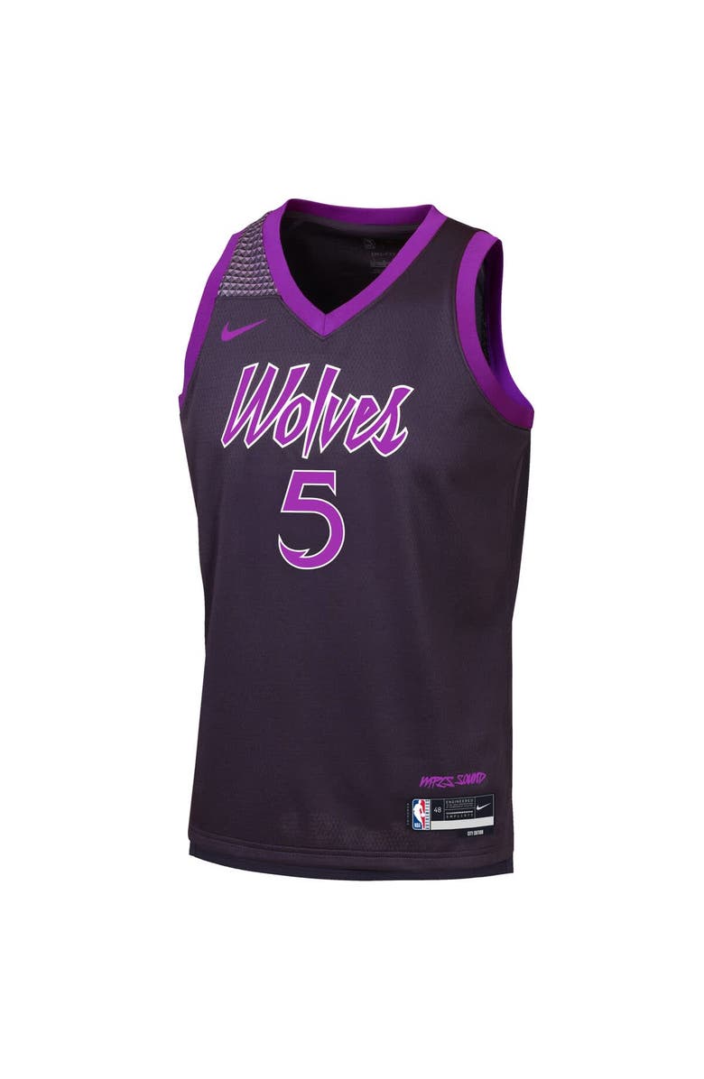 Nike Youth Nike Anthony Edwards Purple Minnesota Timberwolves 2025/26 City Edition Swingman Jersey, Alternate, color, Purple