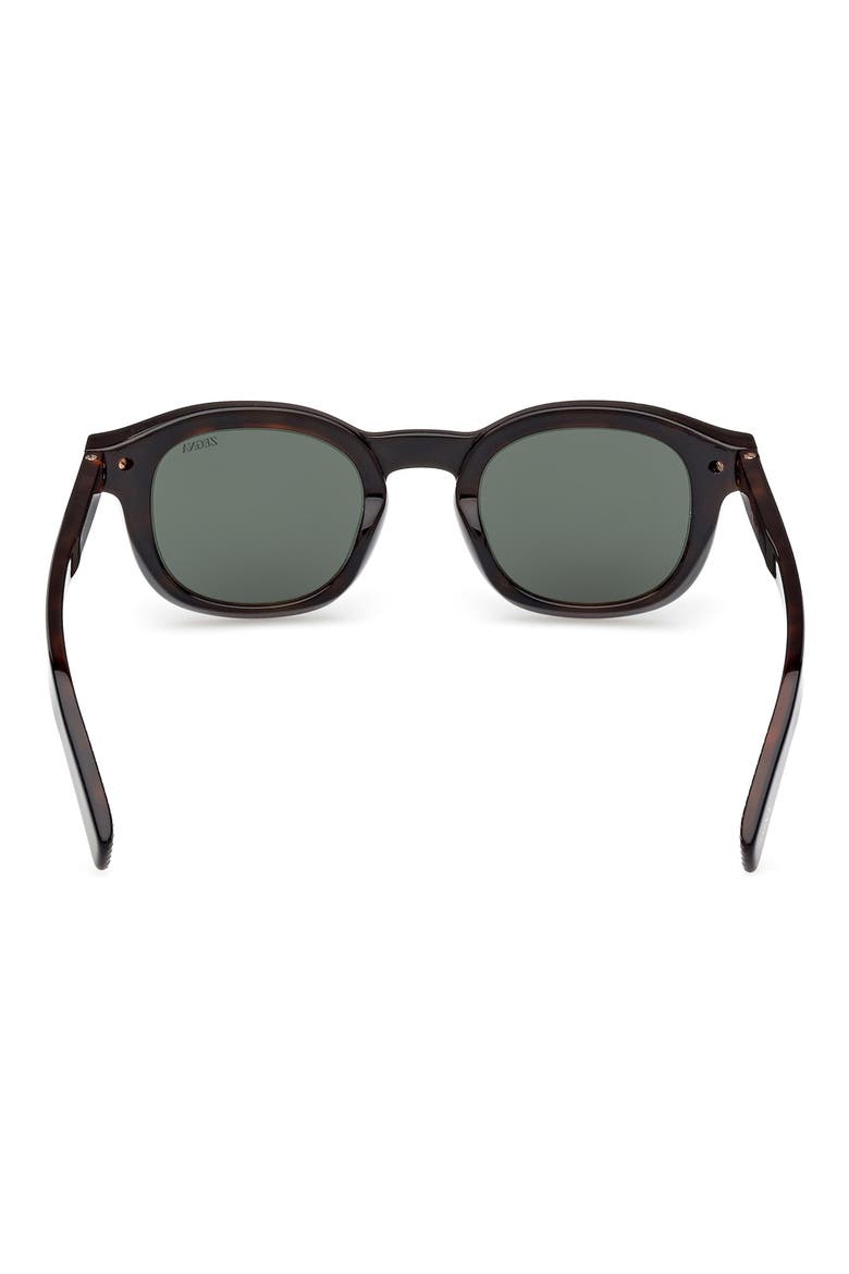 47mm Round Sunglasses, Alternate, color, SHINY TRANSPARENT BLACK