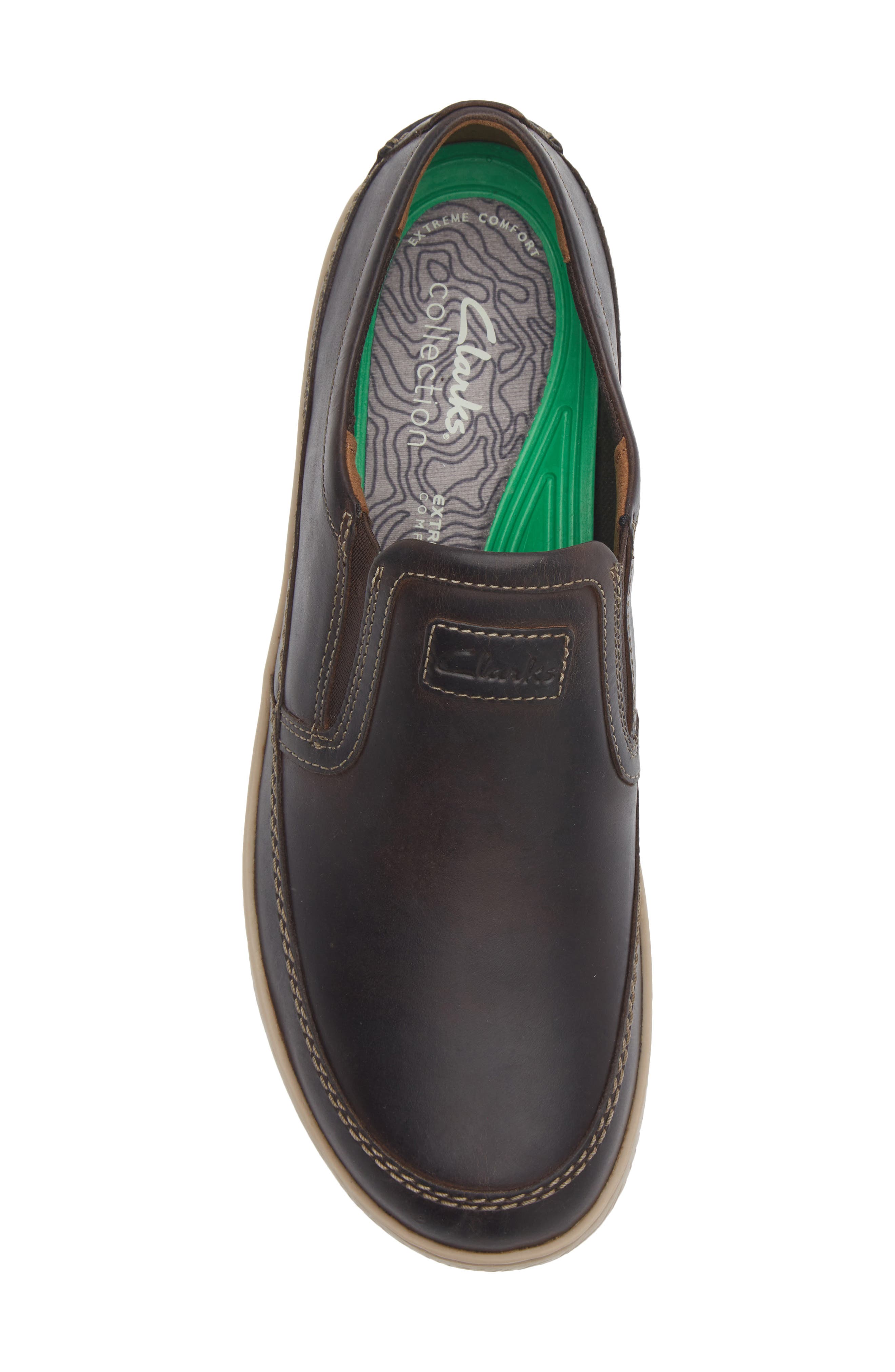 Clarks<sup>®</sup> <p>Hodson Step Leather Slip-On Sneaker (Men)</p>, Alternate, color, Beeswax