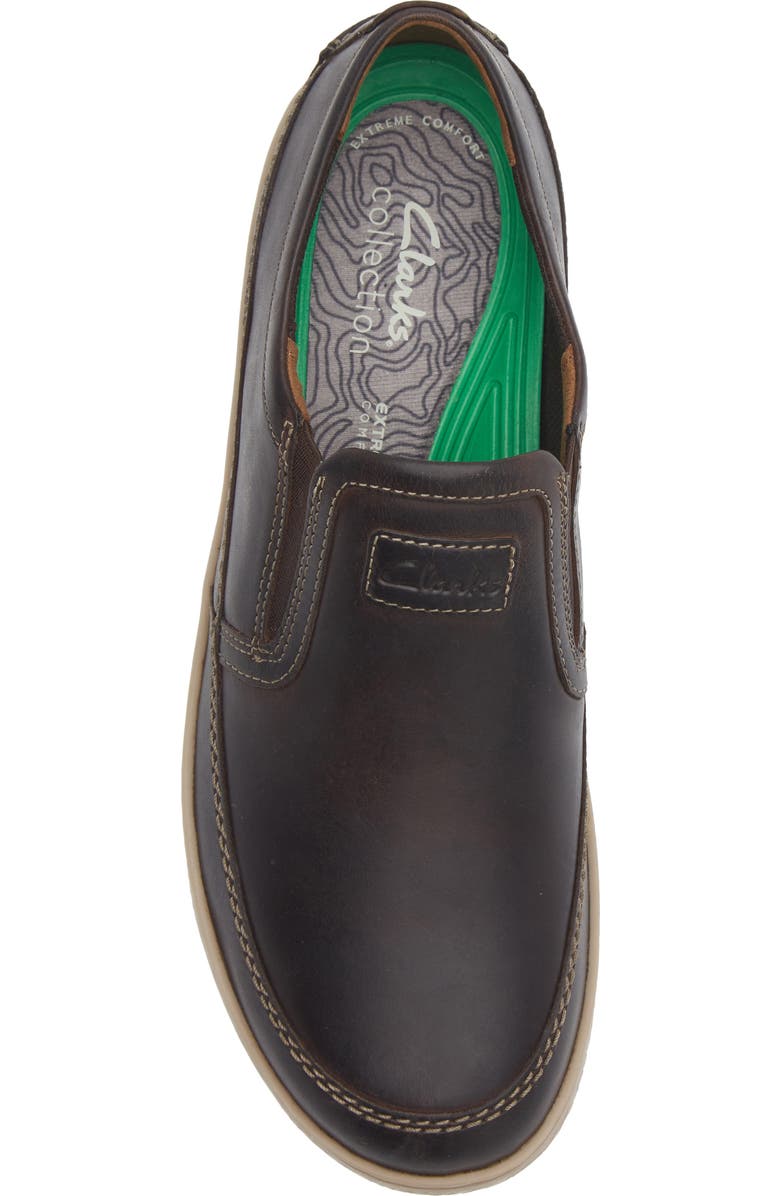 Clarks<sup>®</sup> <p>Hodson Step Leather Slip-On Sneaker (Men)</p>, Alternate, color, Beeswax