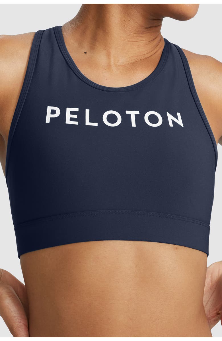 Peloton Cadent High Neck Racerback Bra, Alternate, color, Deep Navy