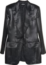 TOM FORD Bianca Single Breasted Liquid Satin Blazer
