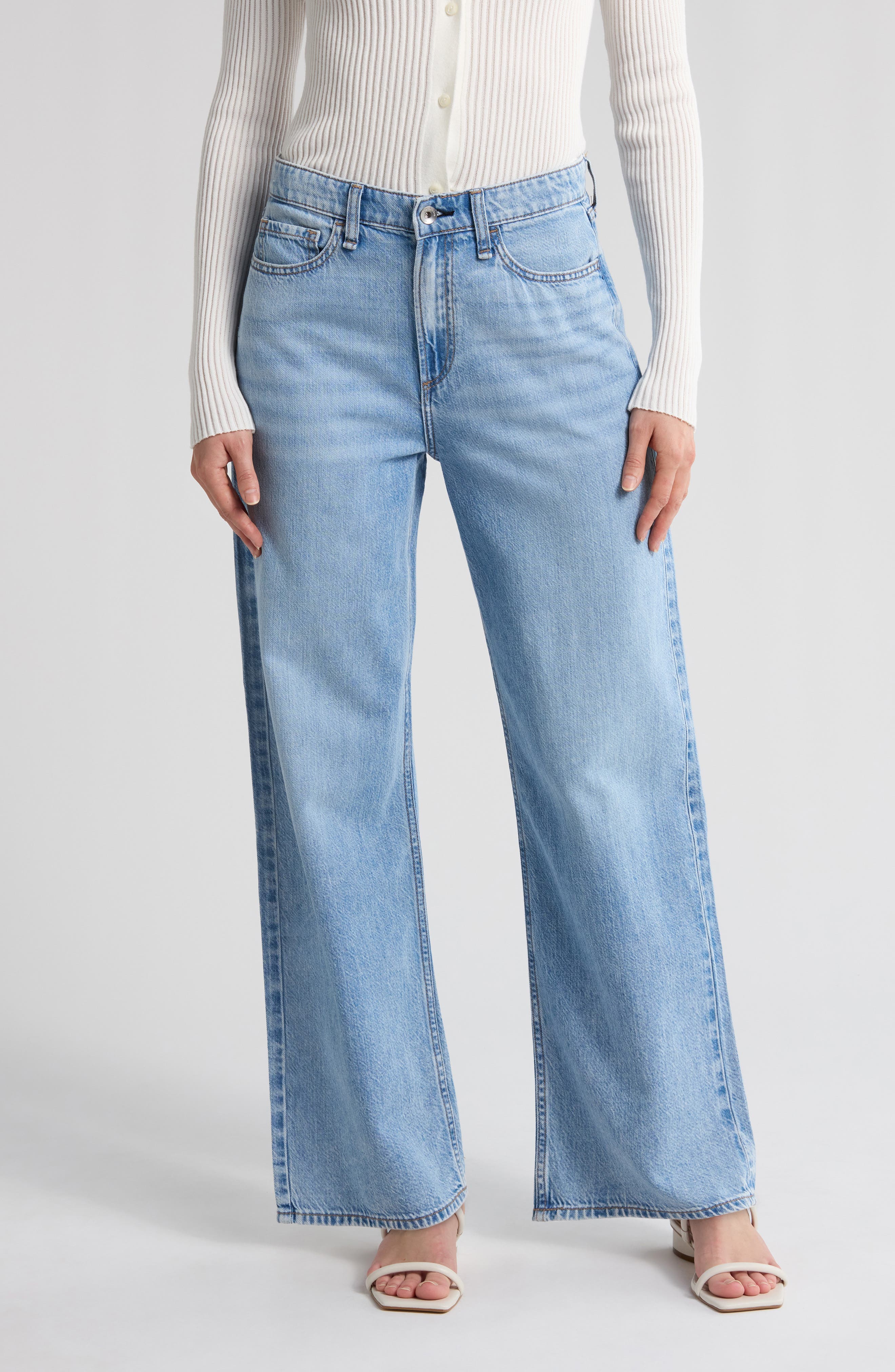 rag & bone Lori High Waist Wide Leg Jeans