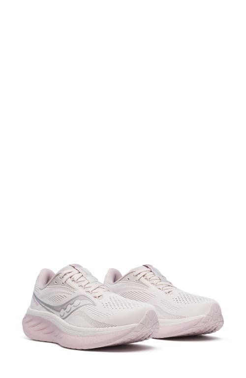 Saucony Ride 18 Running Shoe In Moon/woodrose