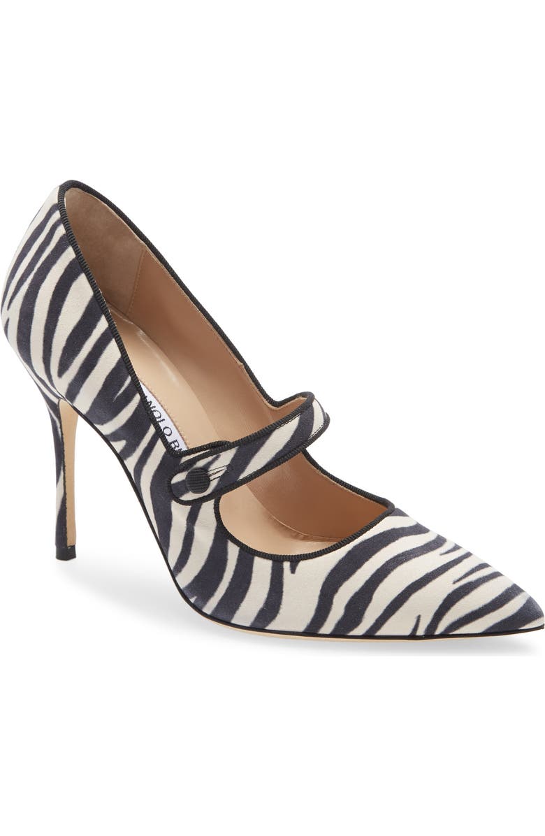 Manolo Blahnik Campari Pointed Toe Mary Jane Pump, Main, color,