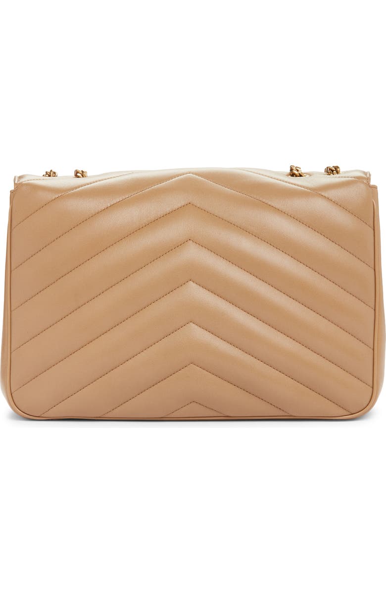 Saint Laurent Large Loulou Quilted Leather Shoulder Bag, Alternate, color, Natural Tan