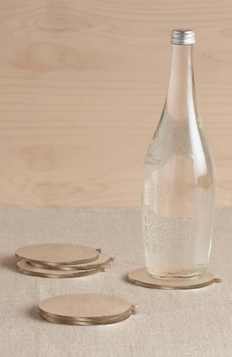 Stinson Antique Brass Coasters - Set of 6