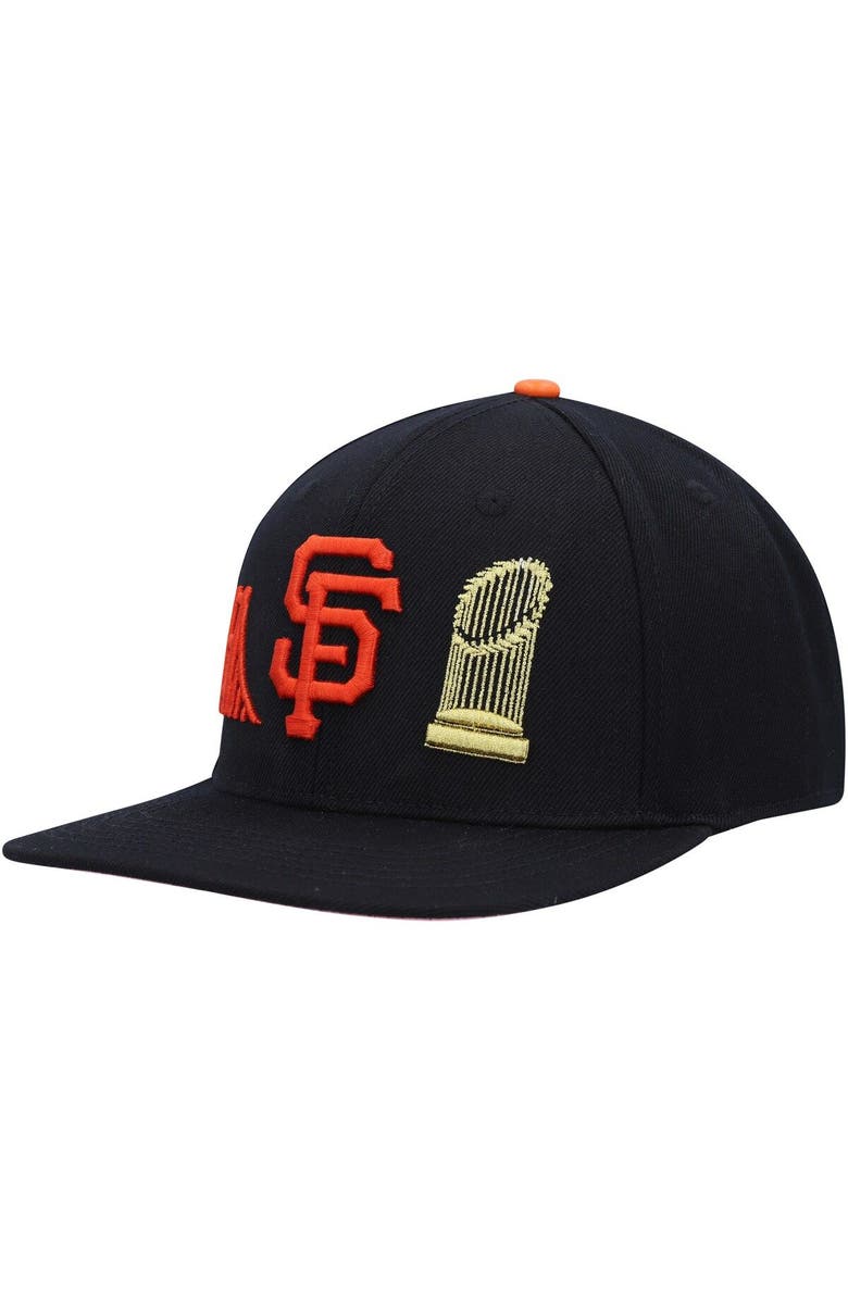 PRO STANDARD Men's Pro Standard Black San Francisco Giants Double City Pink Undervisor Snapback Hat, Alternate, color, 