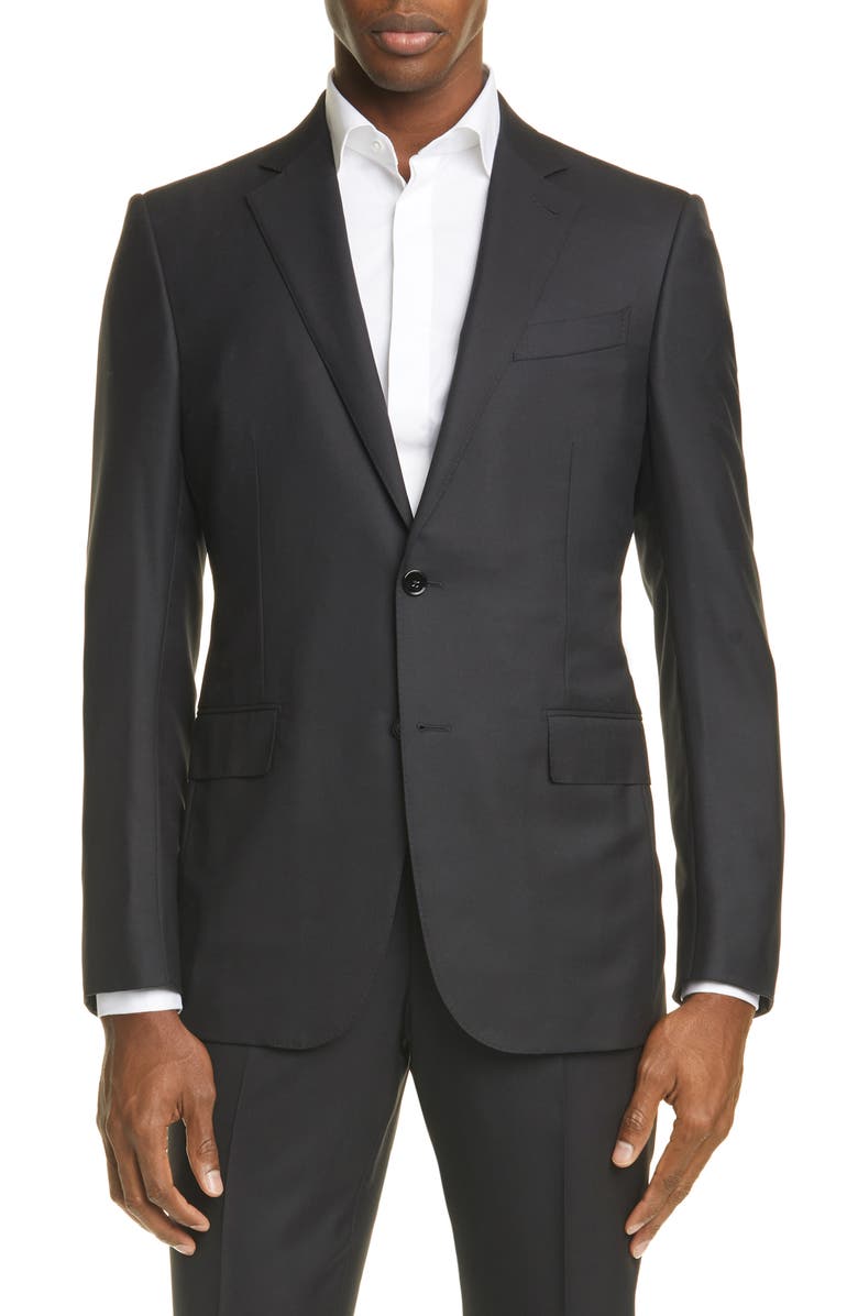 ZEGNA Ermenegildo Zegna Milano Classic Fit Solid Wool Suit, Alternate, color, 