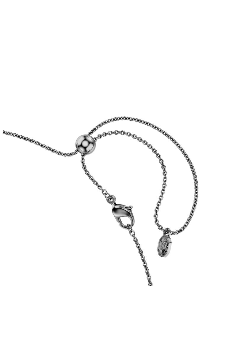 Matrix Crystal Slider Necklace, Alternate, color, SILVER/ GREEN