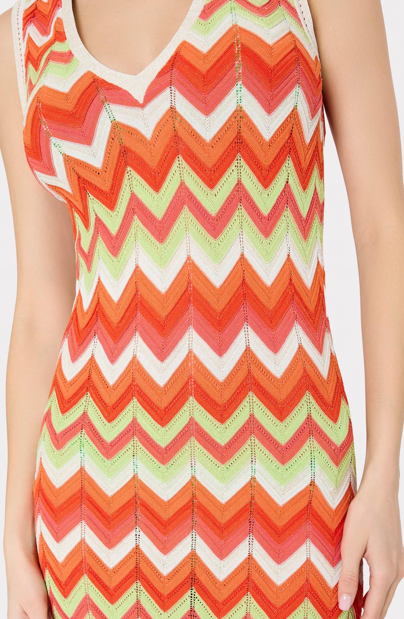 Kaela Metallic Cover-Up Knit Midi Dress - image 2