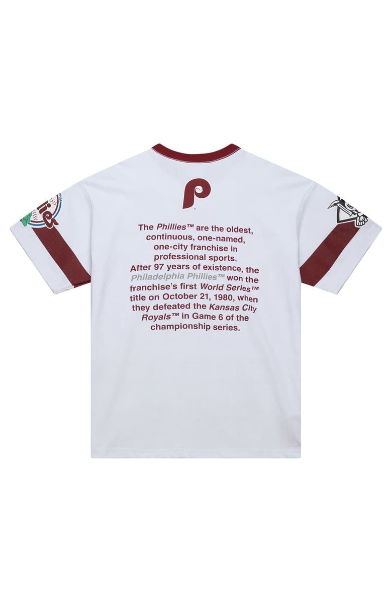 Mitchell & Ness Men's Mitchell & Ness White Philadelphia Phillies Cooperstown Collection Team Origins Premium T-Shirt, Alternate, color, White