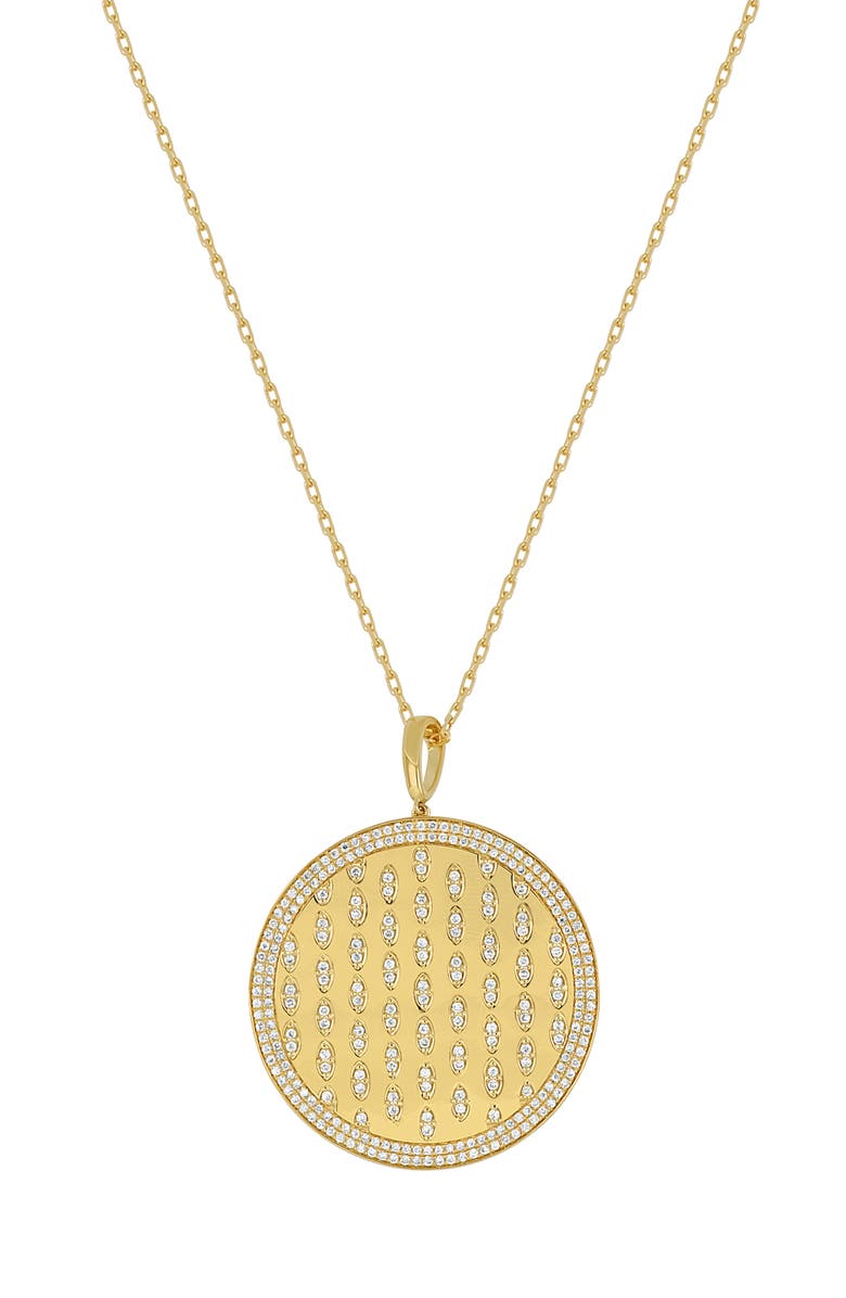 Bony Levy Kiera Diamond Medallion Necklace, Main, color, 18K Yellow Gold