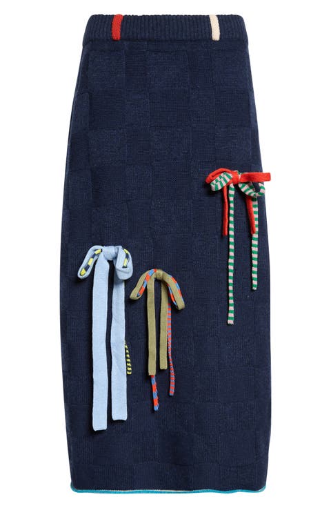 Multibows Lambswool & Cotton Sweater Skirt