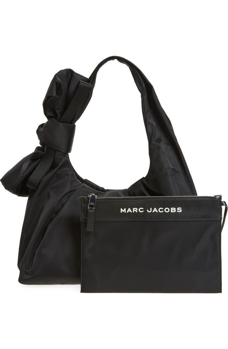 Marc Jacobs The Bow Nylon Sack Bag, Alternate, color, Black