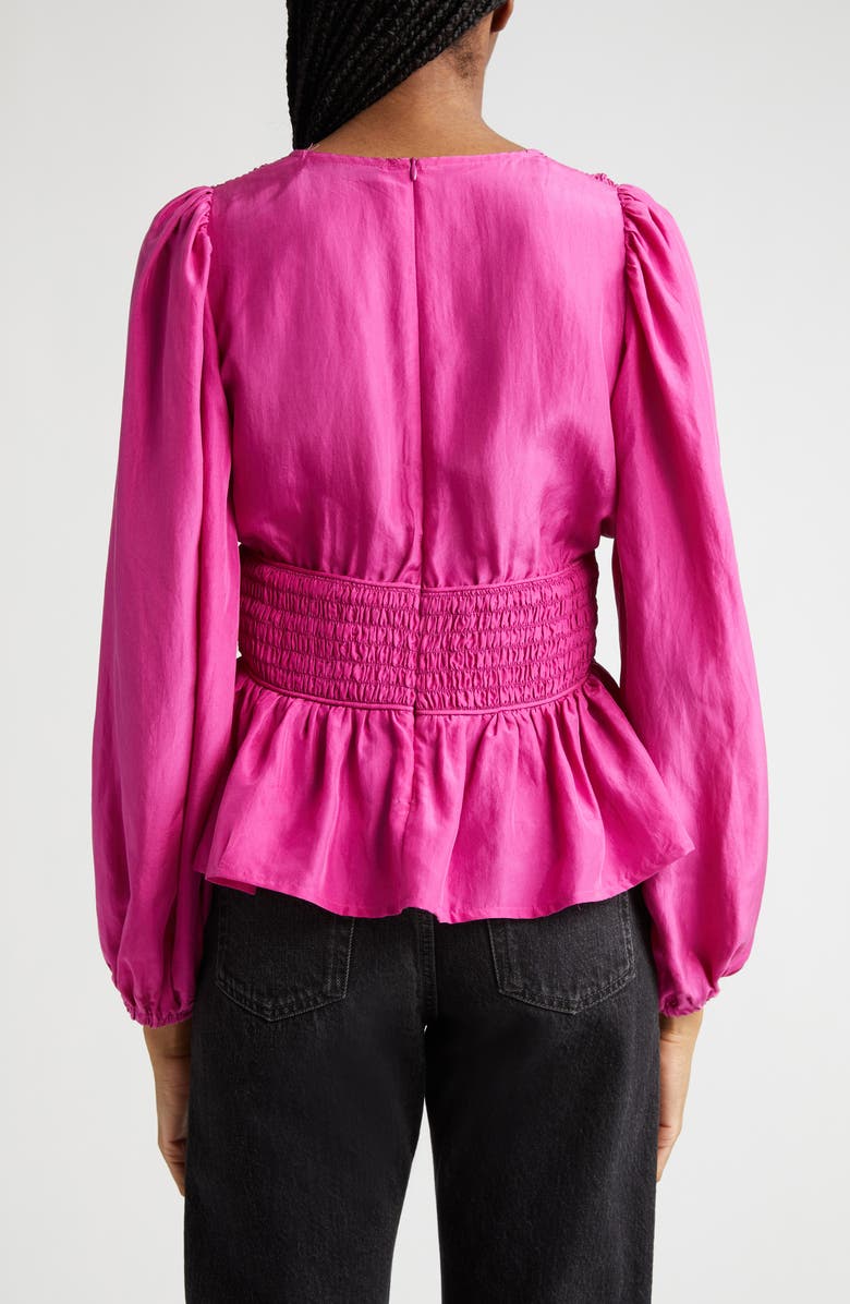 Sea Fabiola Silk Peplum Top, Alternate, color,