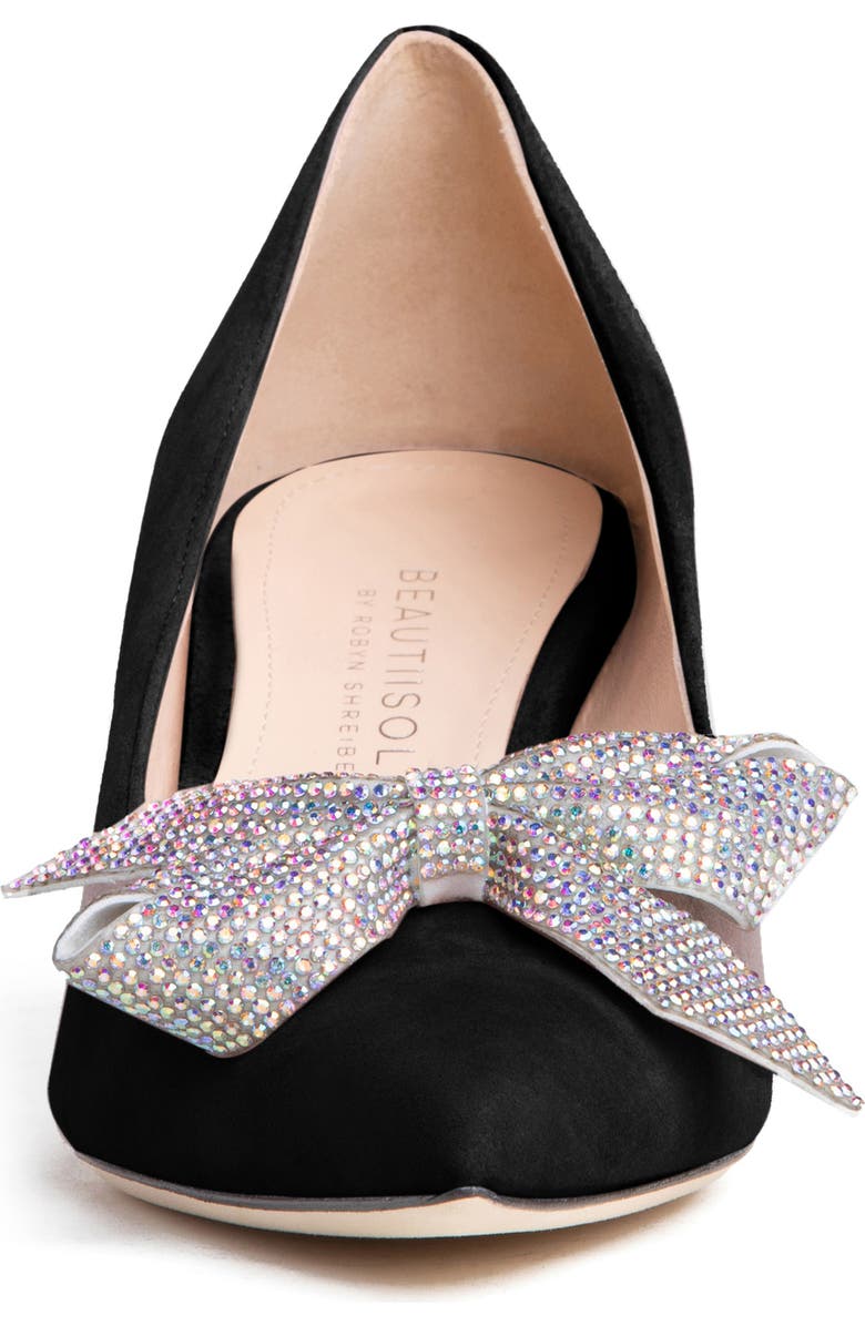 BEAUTIISOLES Frida Pointed Toe Kitten Heel Pump, Alternate, color, Black