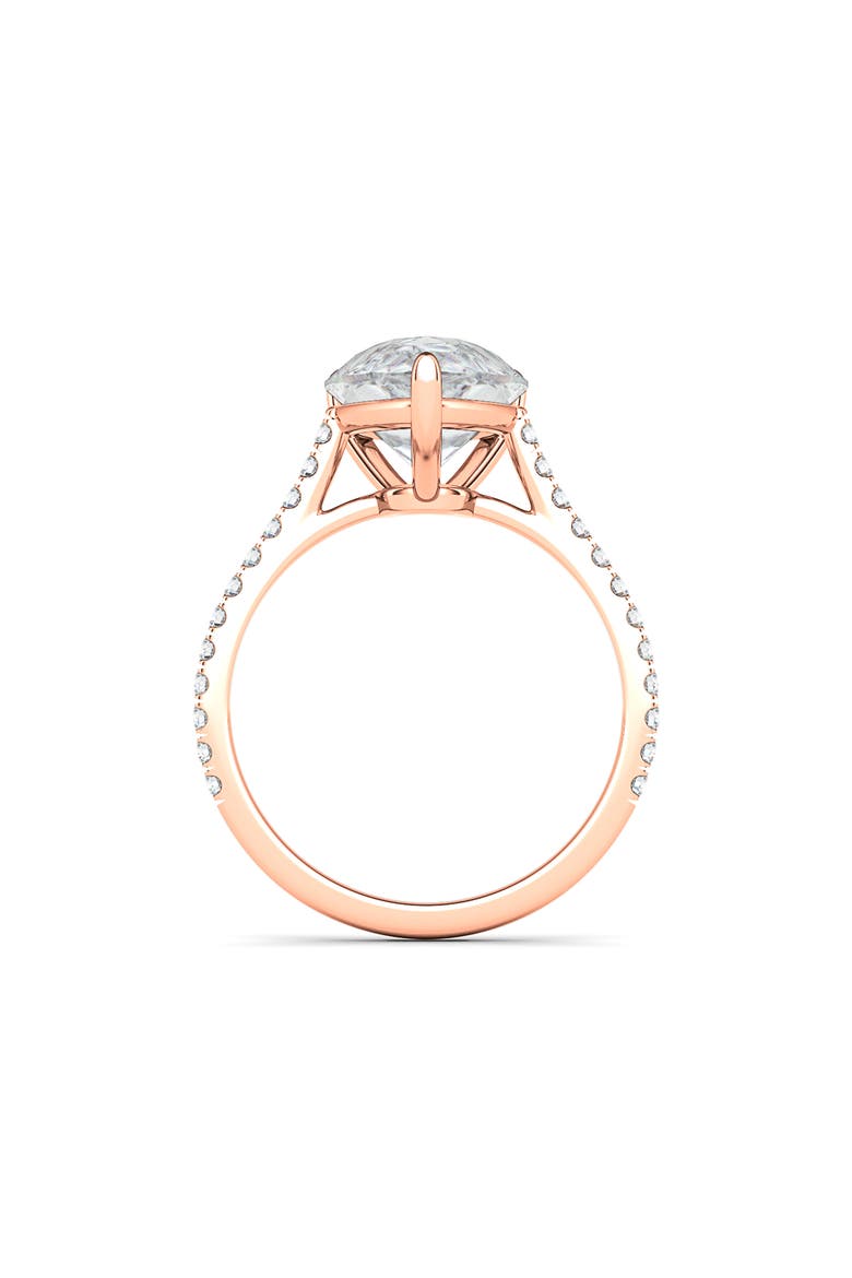Pear Cut Pavé Lab GrownDiamond Ring, Alternate, color, 2.00 CTW 18K ROSE GOLD