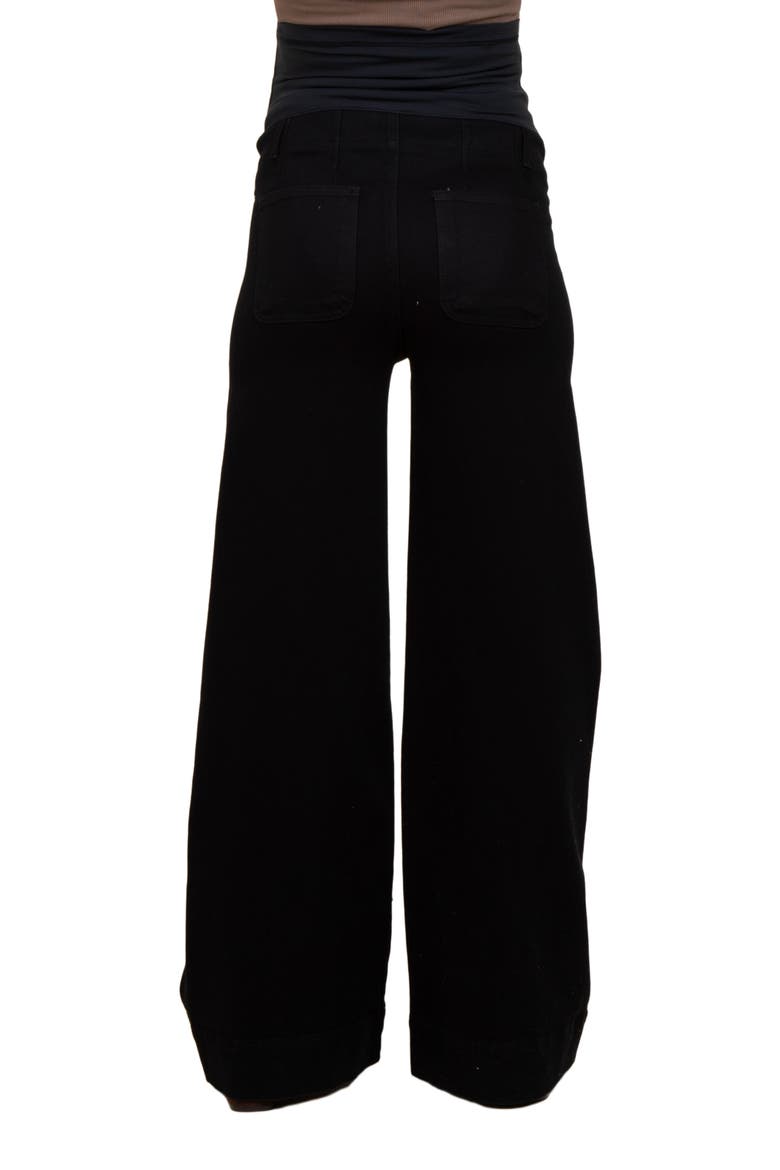 Super Wide Leg Maternity Jeans, Alternate, color, Black