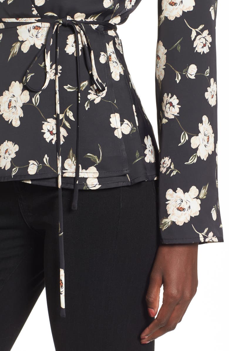 L'Acadamie L'Academie The Eliot Wrap Blouse, Alternate, color, 