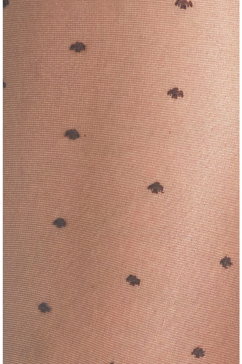 'Sheer Dot' Control Top Pantyhose, Alternate, color, BLACK/ BLACK