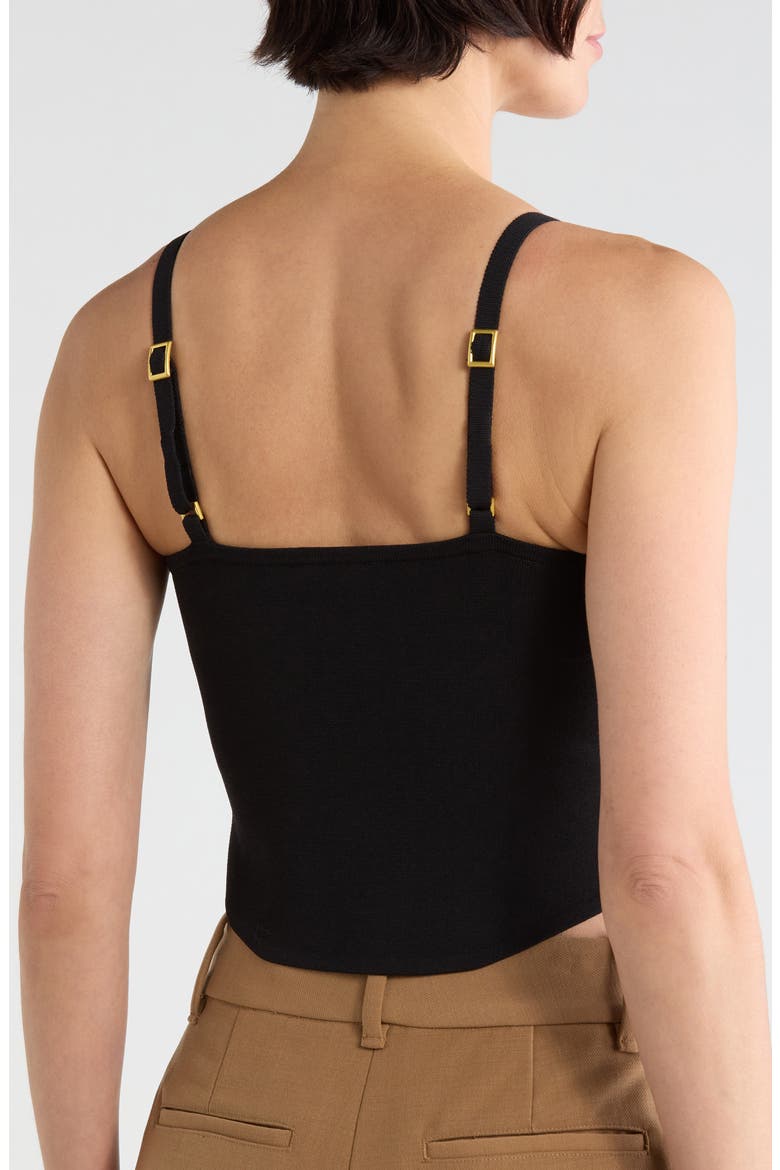 Artemis Knit Corset, Alternate, color, BLACK/ GOLD