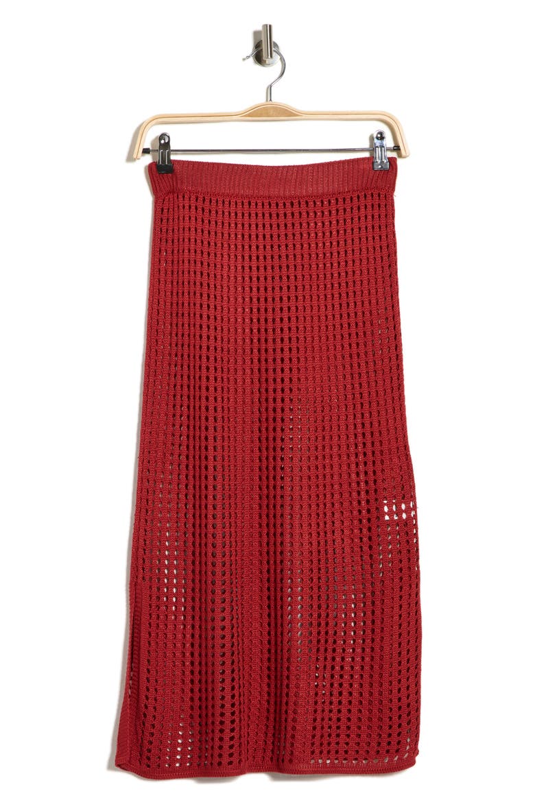 Crochet Cover-Up Skirt, Alternate, color, RED FALLS