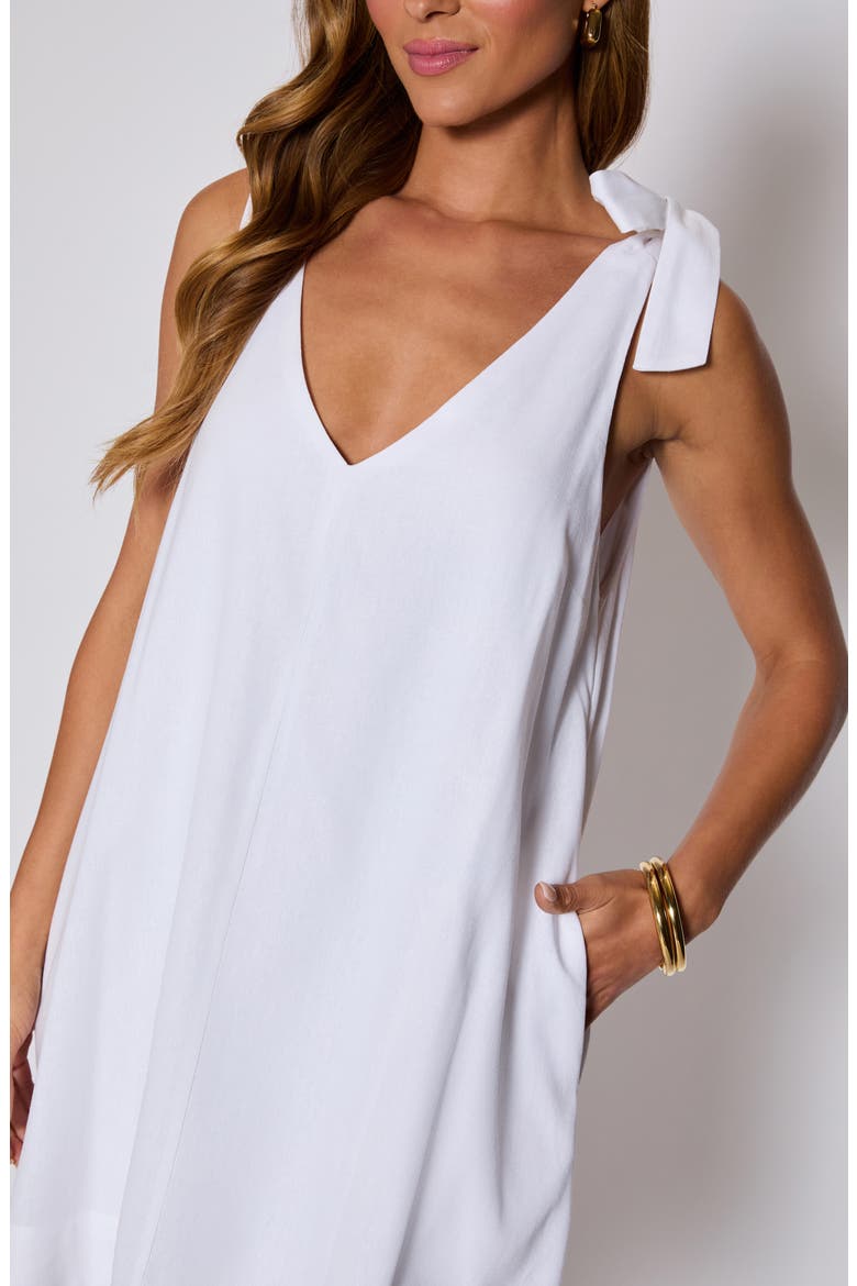 Tara Tie Strap Minidress (Nordstrom Exclusive), Alternate, color, WHITE