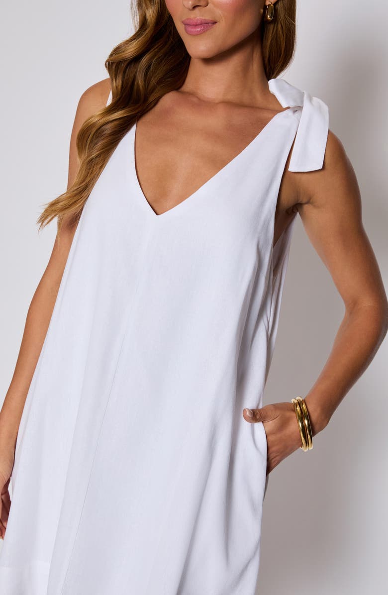 VICI Collection Tara Tie Strap Minidress, Alternate, color, White