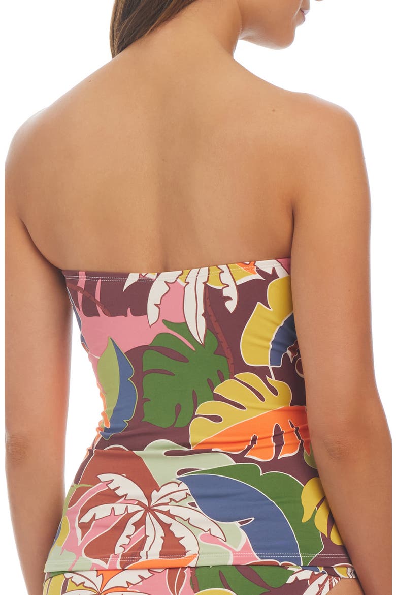 Draped Bandini Tankini Top, Alternate, color, MULTI