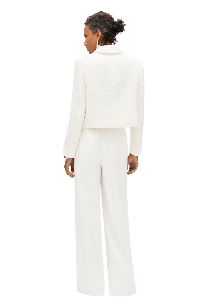 Another Tomorrow Short Tweed Jacket, Alternate, color, Cream