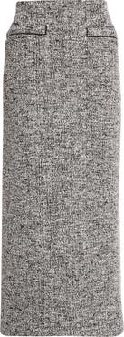 Oscar de la Renta Bouclé Jersey Knit Pencil Skirt