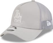 New Era Men's New Era Gray Los Angeles Dodgers 2026 Batting Practice Apex 9FORTY Adjustable Trucker Hat