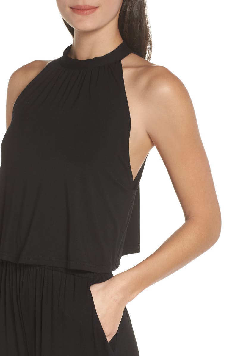 BB Dakota by Steve Madden BB Dakota One on One Sleeveless Stretch Jumpsuit, Alternate, color, 